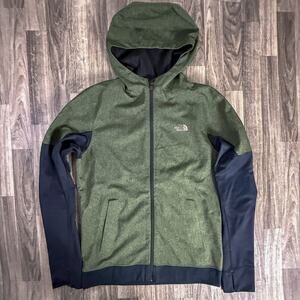 The North Face Men’s Green Full Zip Hoodie Polyester Outdoor Sweatshirt